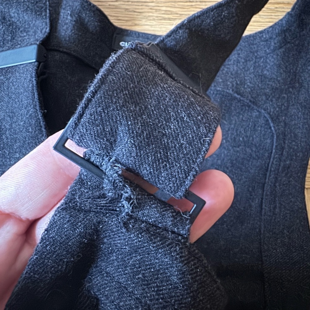 Club Monaco Wool Jumpsuit Overalls Gray Size 6 Sleeveless Long Pant - Picture 12 of 12